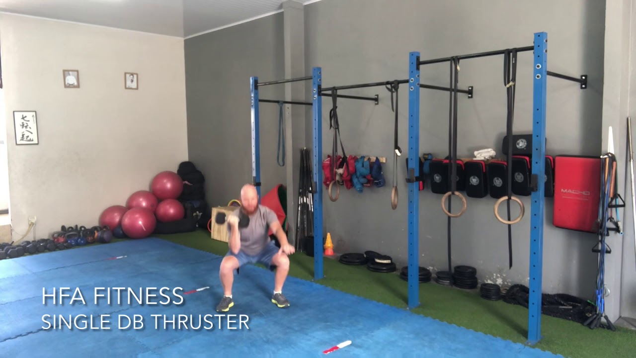 SINGLE DB THRUSTER // Ejercicio Piernas y hombros - HFA FITNESS