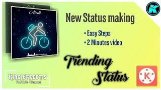 New trending Neon light status | Alone whatsapp status making | Kinemaster Editing | King Effects screenshot 5