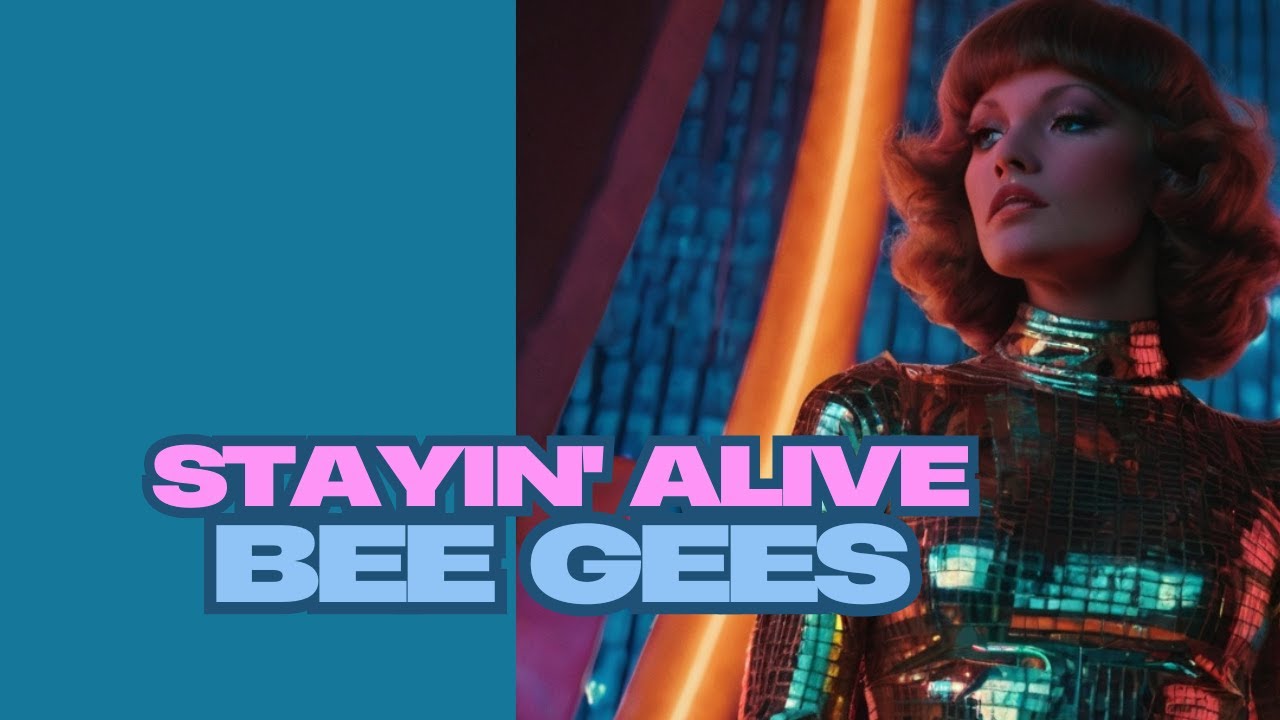 Bee Gees - Stayin' Alive Lyric Video - YouTube