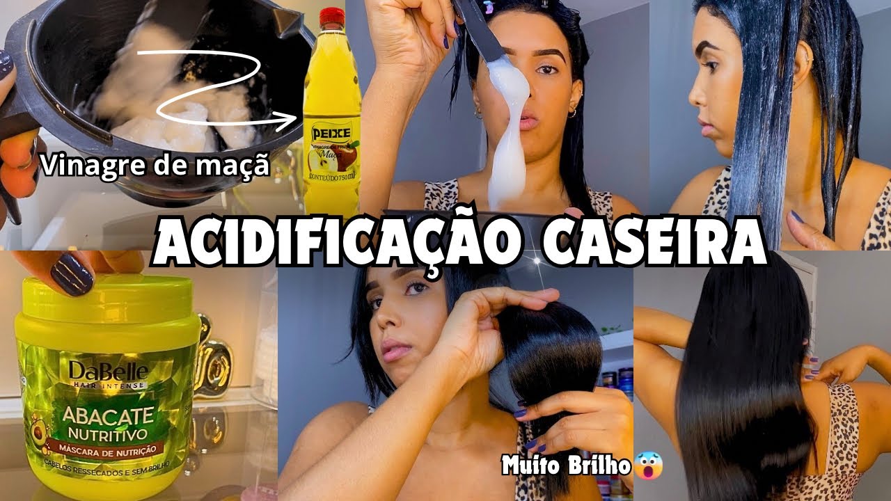 ROTINA CAPILAR | ACIDIFICAÇÃO CASEIRA COM VINAGRE DE MAÇÃ - Cabelo ...