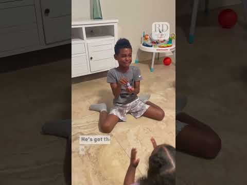 Brother Can't Stop Crying when Little Sister Takes First Steps
