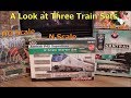 A look at three moderately priced train sets in N, HO, and O scales