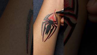 Spiderman 😍🔥 on My Wrist! Temporary Tattoo idea | Gel pen art.....#tattoo #art