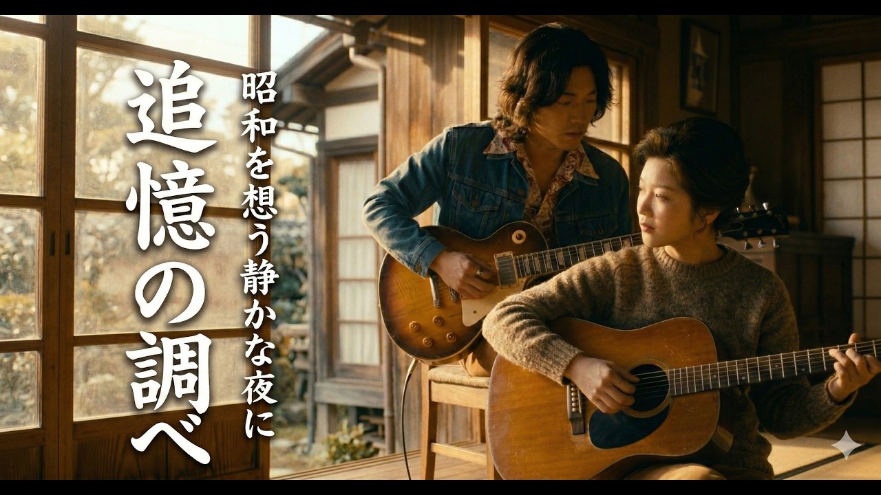 心に沁みるギター独奏名曲集  泣ける演歌・ムード歌謡 10曲  睡眠・作業用BGM