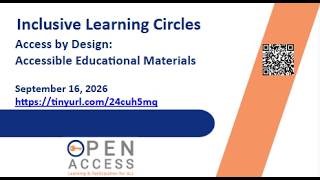 Information Inclusive Learning Circles - Accessible Educational Materials Update