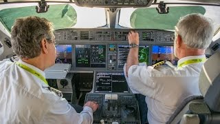 Airbaltic Cs300 First Flight In Vilnius.