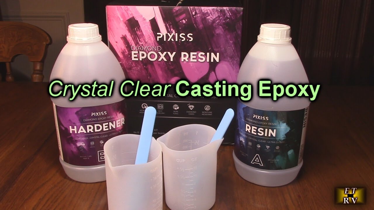 Resin & Mica Powder Epoxy Resin Crystal Clear Casting Resin for Epoxy and Resin  Art Pixiss Brand Easy Mix 1:1 17oz Kit 