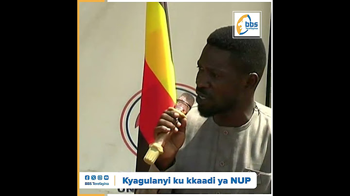 Kyagulanyi Ssentamu avuddemu omwasi ku kkaadi ya NUP #BBSKATI
