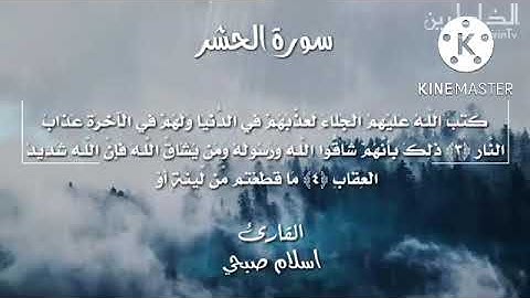 سورة الحشر مكررة بصوت اسلام صبحي