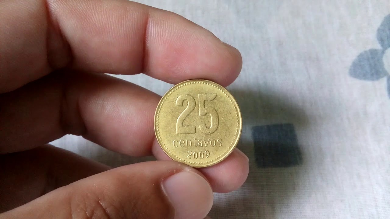moeda da Argentina 25 centavos 2009 YouTube moeda da Argentina 25 centavos 2009 YouTube