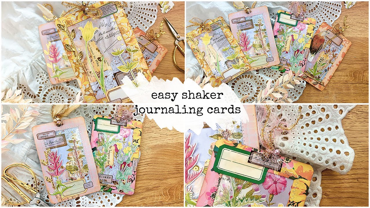 ✨ REUSING PLASTIC PACKAGING to Made Shaker Journaling Cards!