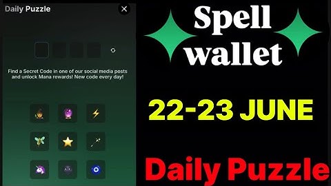 Spell wallet puzzle today 22 & 23 June | spell wallet daily puzzle | #spellwallet #combo |