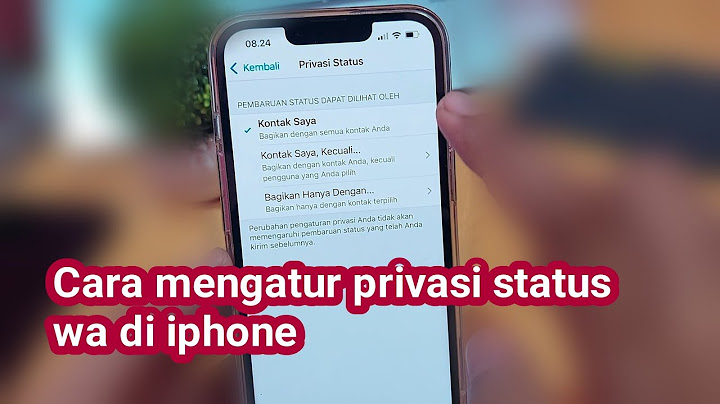 Cara mengatur privasi status wa di iphone