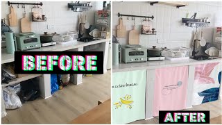 Kitchen Cabinet curtains ideas #part1
