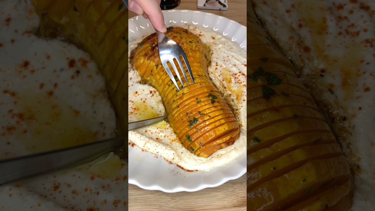 👩🏼‍🍳 Recette FACILE : Butternut hasselback - JOUR 1 🎃✨🔥 #shorts #recette