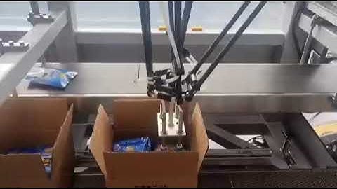 Cartoning of Cheese Stick by Delta Robot.