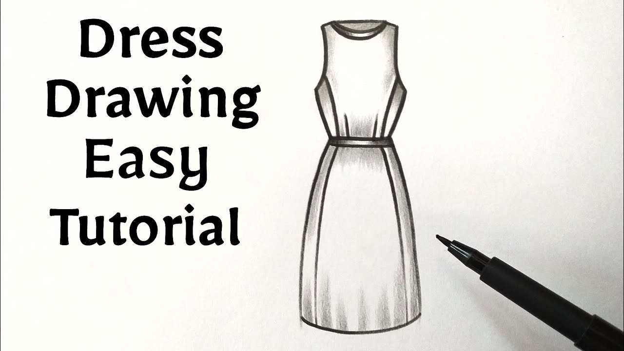 simple drawing dress