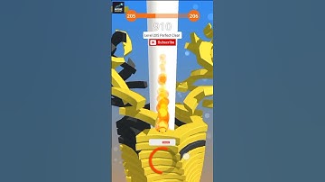 Stack Ball 🔥 Level 205 Perfect Clear in One Go 😱 | Insane Speed Run! #gaming #stackball #games