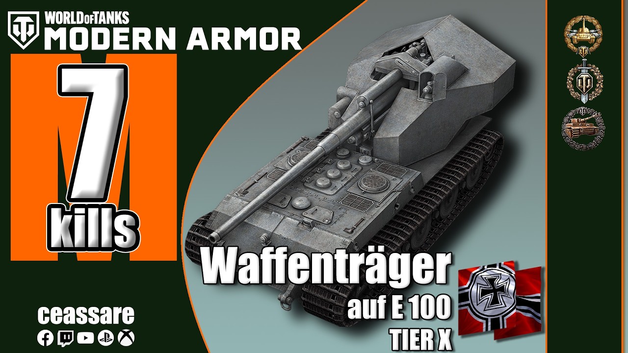 Waffenträger auf E 100 / WoT Modern Armor / PS5 Pro / Xbox Series X / 1080p60