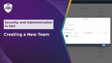 Creating a New Team in SAP Analytics Cloud