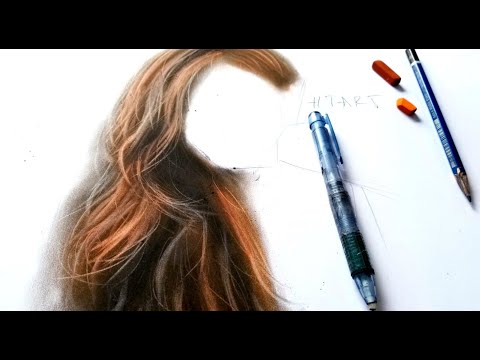 Video Cách vẽ tóc bằng phấn tiên | Tóc màu | Tóc nữ đẹp |... - youtube