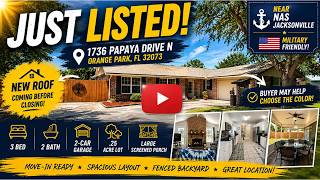 Just Listed: 1736 Papaya Drive N, Orange Park, FL 32073 Close to NAS Jacksonville, New Roof Soon!