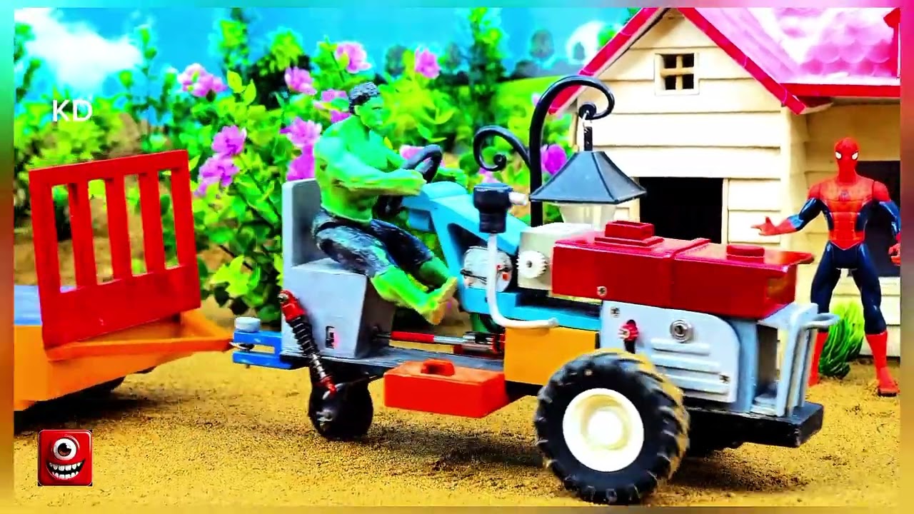 Lightning Hits Pole - DIY Mini House Building with Bricks and Cement Construction Science Project.