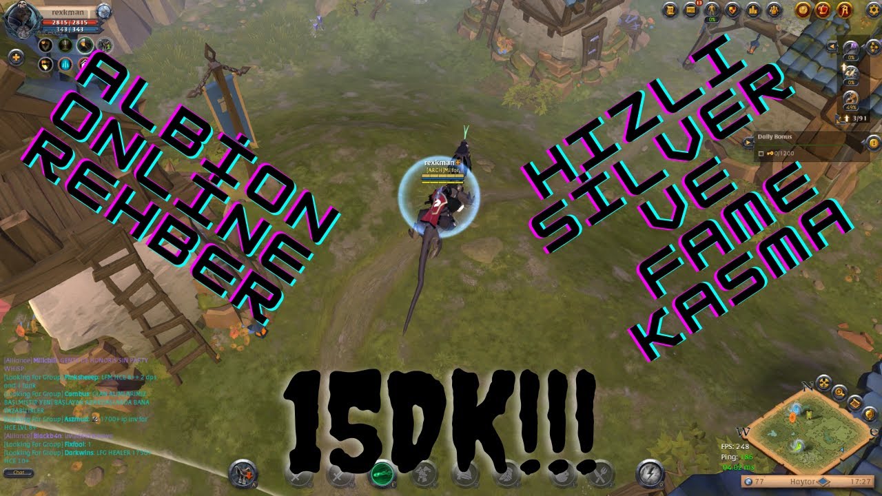 15DK Albion Online Rehber Hızlı Silver ve Fame Kasma Taktikleri