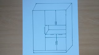 # كيفية رسم خزانة بطريقة سهلة وبسيطة