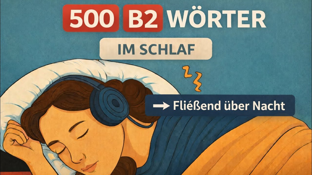 Deutsch lernen im Schlaf - 500 B2 Wörter für fließendes Deutsch.