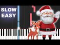 Rudolph the red nosed reindeer (SLOW EASY PIANO TUTORIAL)