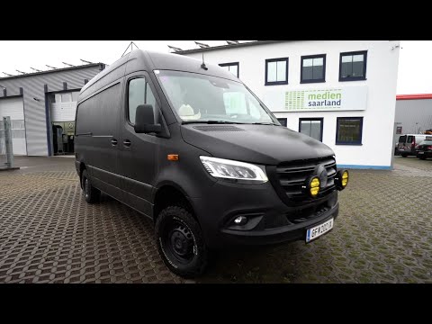 WIRKLICH unsichtbares WOHNMOBIL Umsonst leben in Innenstädten. MULE VANS V6 Allrad 4x4 Raptorlack