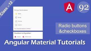 Angular material radiobutton|Angular material checkboxes|Angular tutorialsangular angularmaterial