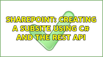 Sharepoint: Creating a subsite using c# and the REST API