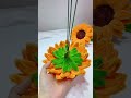 Full tutorial how to make pipe cleaner sunflower  diy chenilles stem sunflower gift ideas  flower