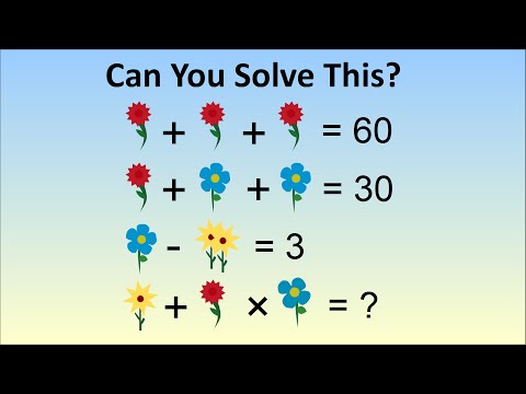 Flower Math Problem - Adults Stumped By Question For Kids In China