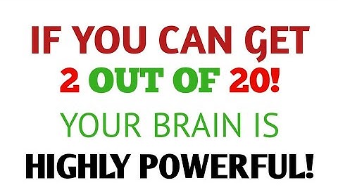 IF YOU CAN GET 2 OUT OF 20! YOUR BRAIN IS HIGHLY POWERFUL! | Extreme General Knowledge Quiz
