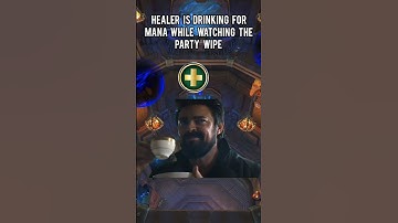 Healer is drinking for mana while watching the group wipe #wow #worldofwarcraft #warcraft