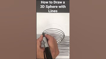 Easy way to Draw a 3D Sphere with Lines - Easy 3D Illusion Drawing! ✍️🪩😳