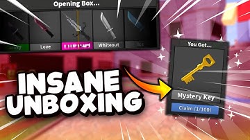 MM2 UNBOXING 100 MYSTERY KEYS... (I GOT A GODLY!)