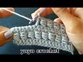 غرز كروشية : كروشية شرح غرزة الخرز تصلح للشنط - crochet beads stitch#يويو كروشية#