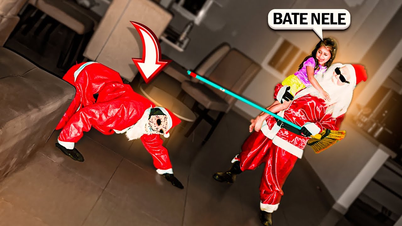 O PAPAI NOEL BONZINHO DEFENDEU MINHA IRMÃZINHA DO PAPAI NOEL ASSUSTADOR!