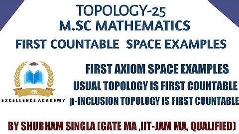 first countable space examples |Usual topology is first countable space | p inclusion topology|