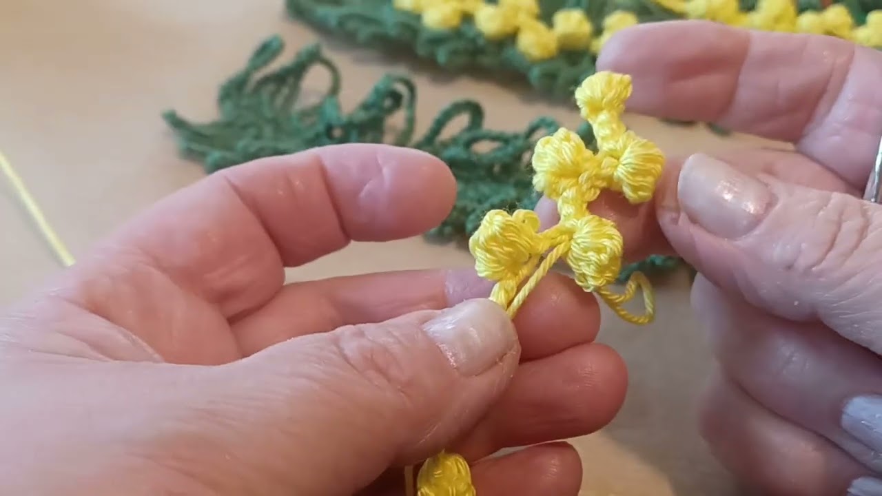 Tutorial,   Seconda parte,  Mimosa uncinetto,, 