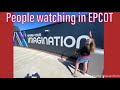 4K Calmly People Watching in EPCOT Walt Disney World Orlando Florida Disney Monte Mouse Mom