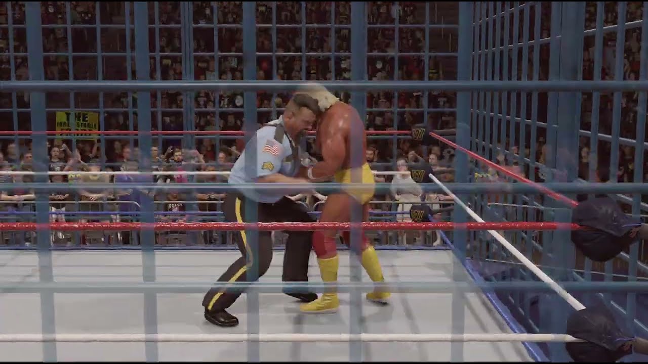 WWE 2K24 | Hulk Hogan (c) vs Big Bossman Steel Cage Match WWE Championship SNME
