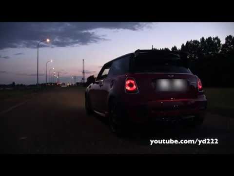 mini-cooper-s-jcw-w/-akrapovic-downpipe---revs-and-acceleration-sound