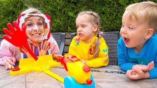 Gaby And Alex Play Pie Face Cannon Challenge With Mama