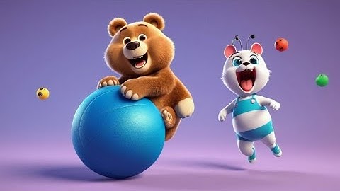 Four Bouncy Balls Go Big and Small | Counting and Size Song for Kids | Fun Learning Rhyme