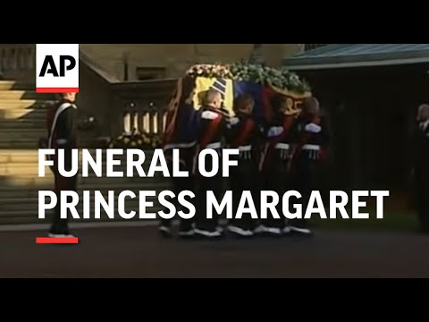 Royal family at funeral of Princess Margaret